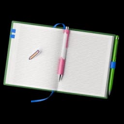 Notebook and Pens