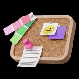Corkboard with Notes
