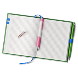 Notebook and Pens