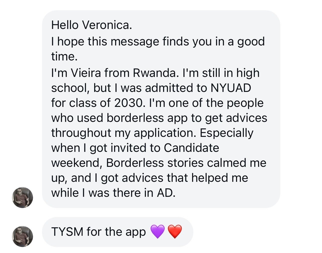Vieira's acceptance